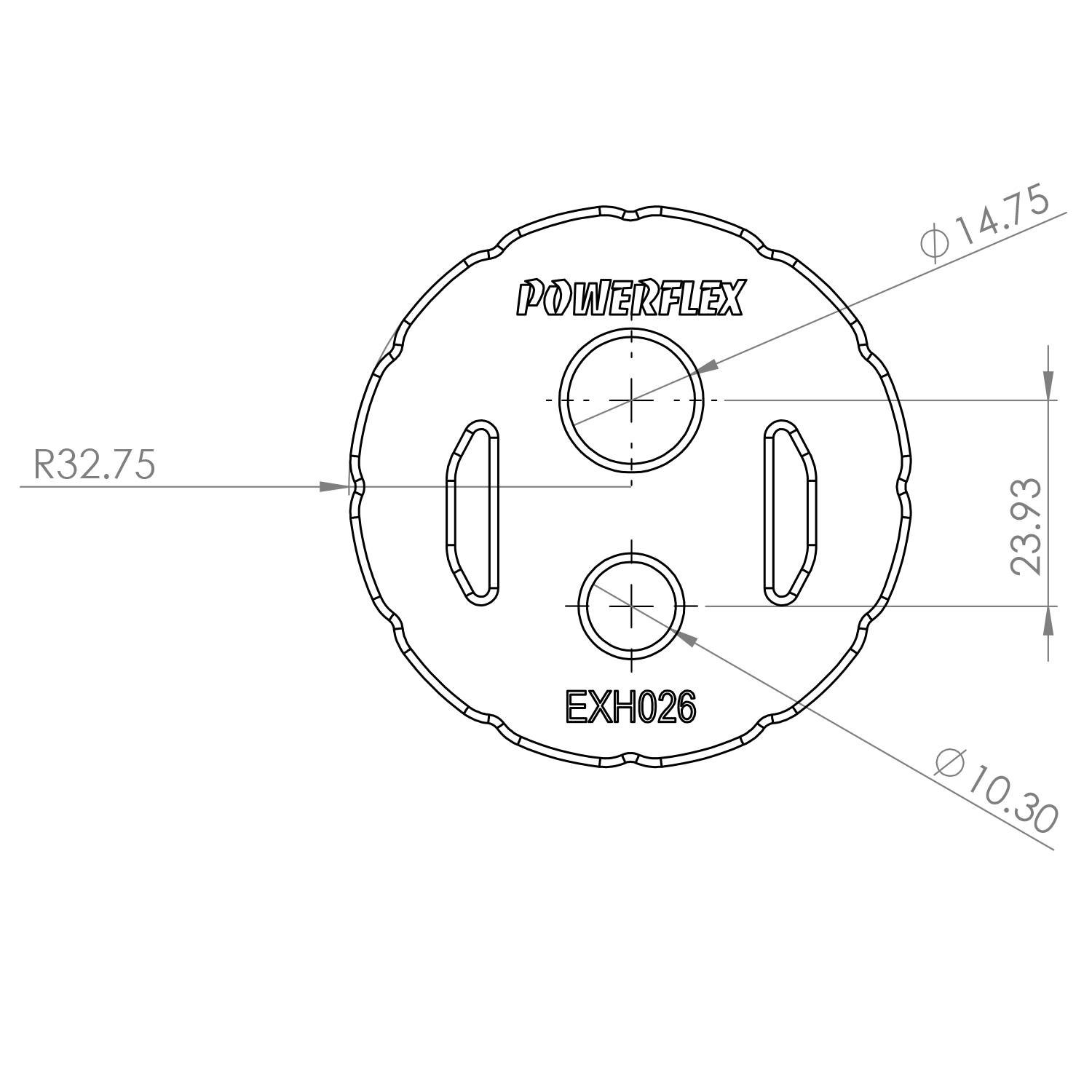 Fahrzeugspezifisches Powerflex Auspuffgummi aus Polyurethan (exh026)