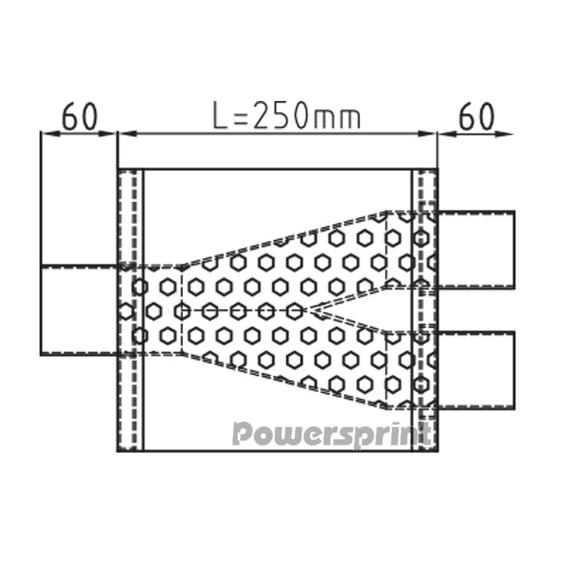 Powersprint Short Box, oval, Y-Führung