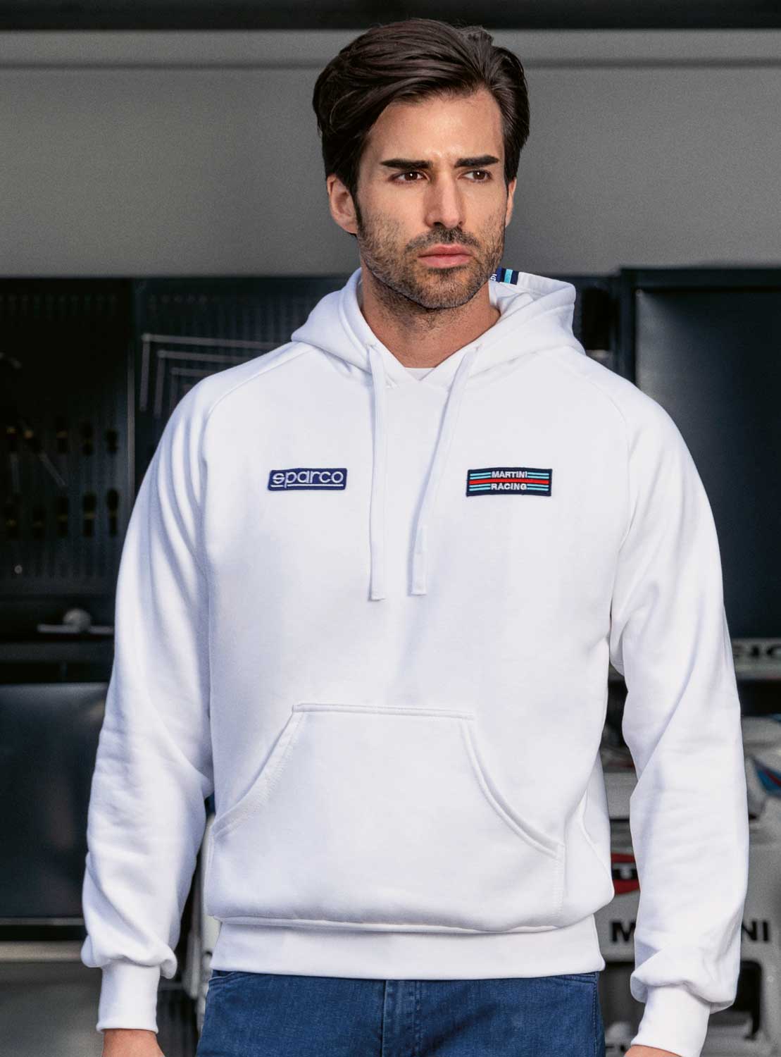 Sparco Hoodie Big Stripes | Martini Racing