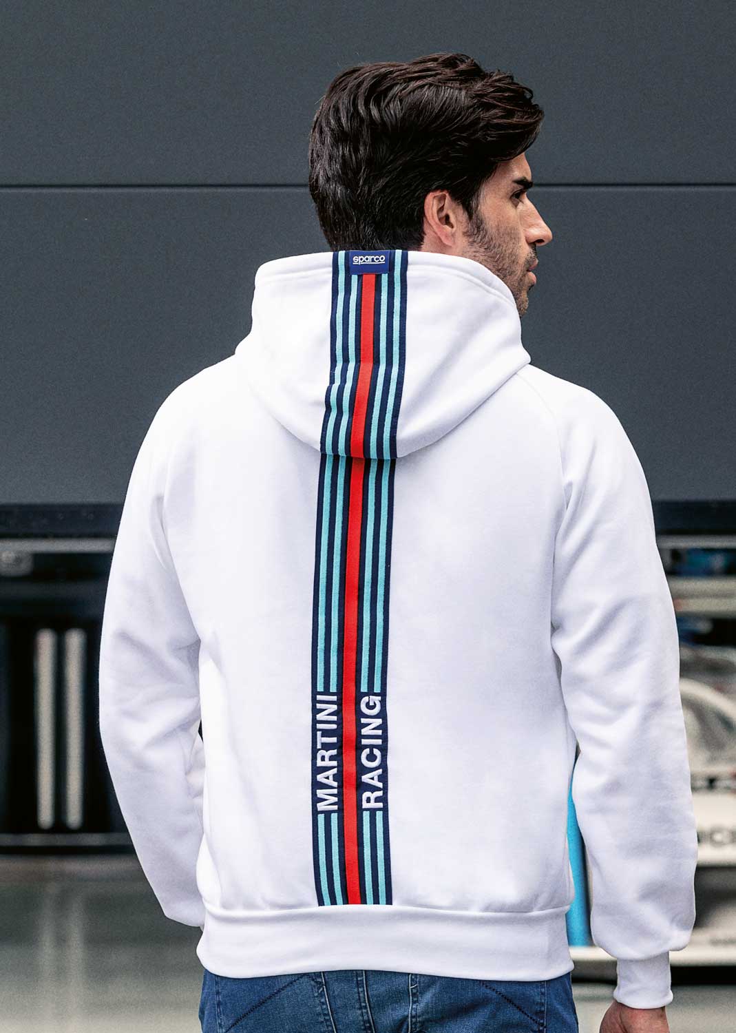Sparco Hoodie Big Stripes | Martini Racing