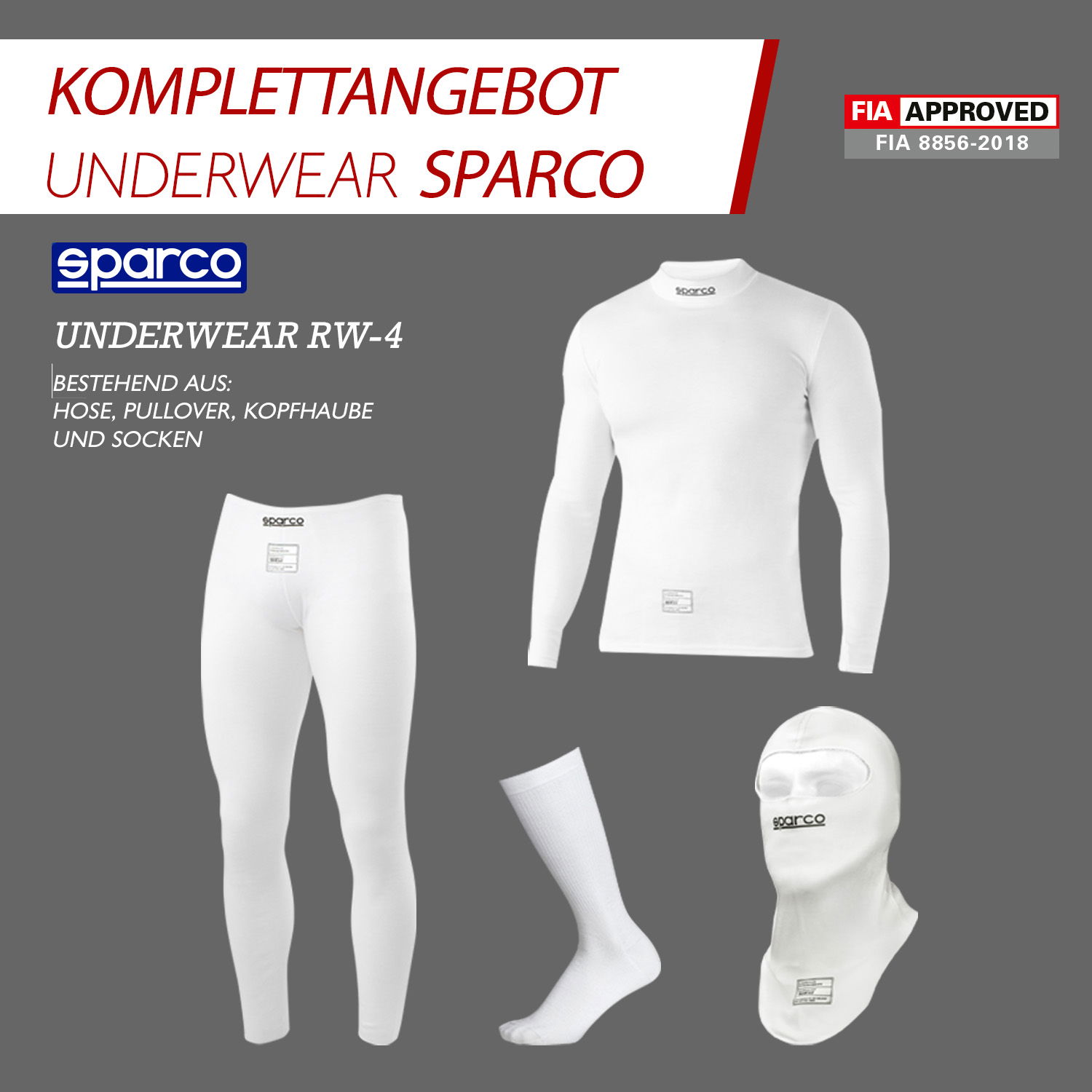 Komplettangebot Sparco Underwear RW-4