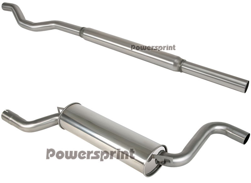 Powersprint Edelstahl Vor- und Endschalldämpfer (990432)
