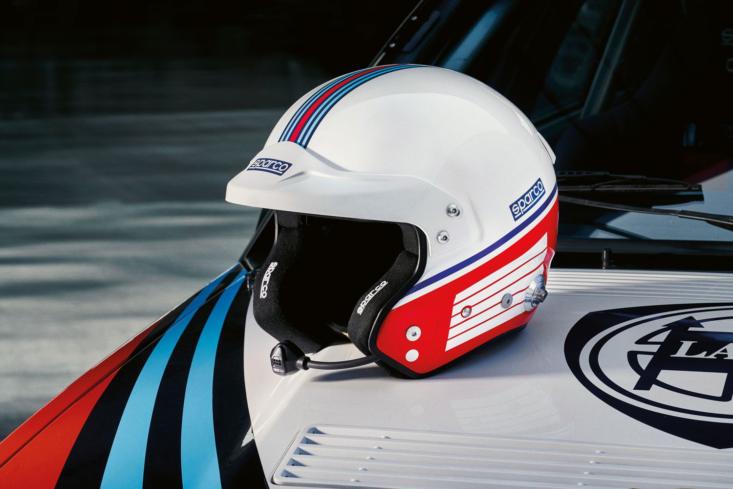 Sparco Helm Air Pro RJ-5i | Martini Racing (Streifen-Design)