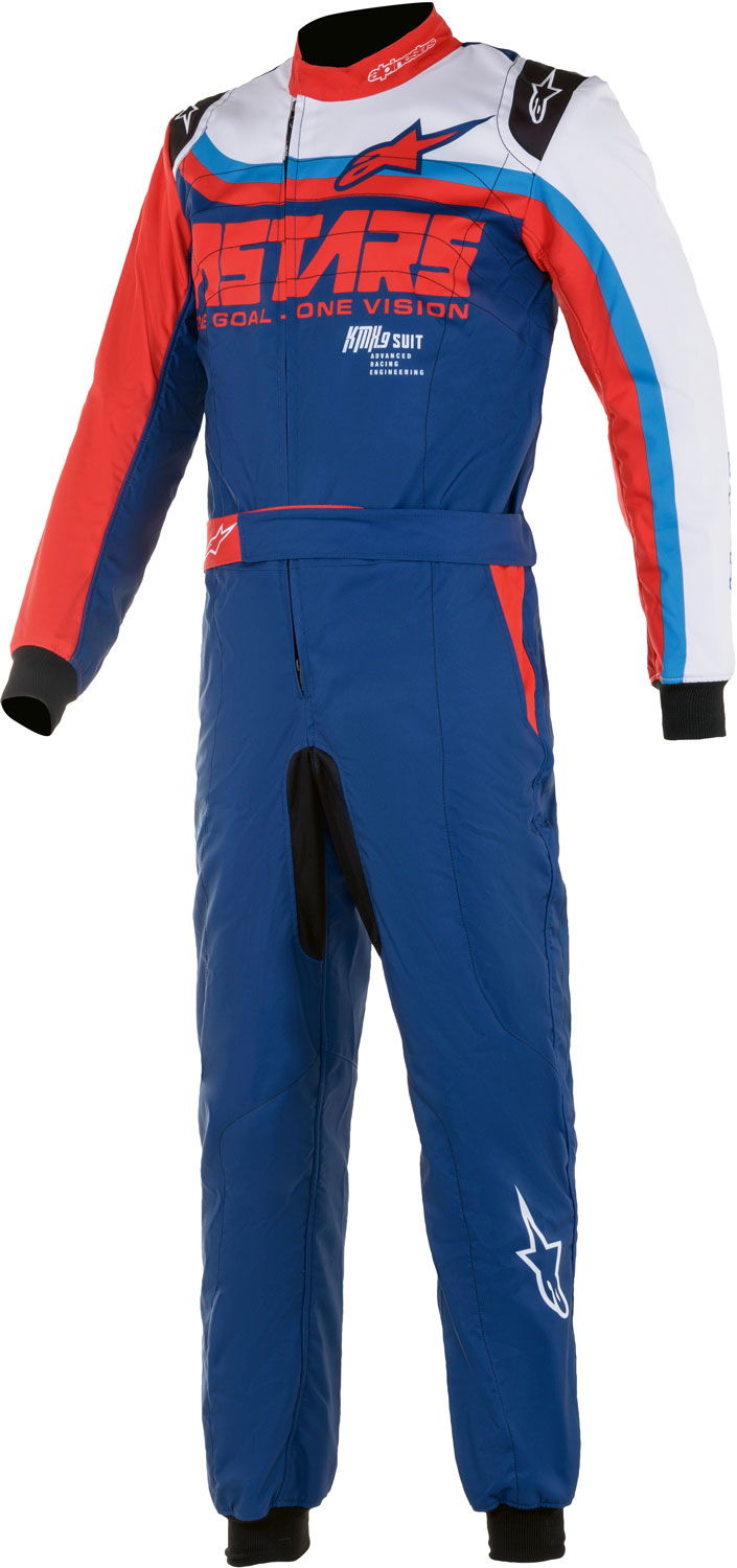 Alpinestars Kartoverall KMX9 v2 Graph, dunkelblau/rot